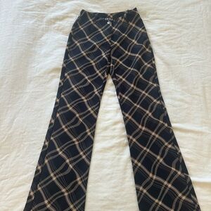 I.AM.GIA Black & Brown Patterned Flare Pants